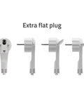 Extra flat plug design for Slick Black Smart Power Strip With WiFi App Control, Heavy Duty Surge Protector, Built In USB Charging Ports.