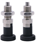 Two Pack Push Fit Ball Nose Spring Plungers Self Locking Indexing Pins With Lock Nut M10 Carbon Steel for precise positioning