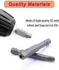 Magnetic Pentagon Head Screwdriver Bits Set Delivering A Heavy Duty Grip 10 Piece Security Drill Bits Quarter Inch Hex Shank Tamper Proof Driver Tool, showing S2 steel bits.