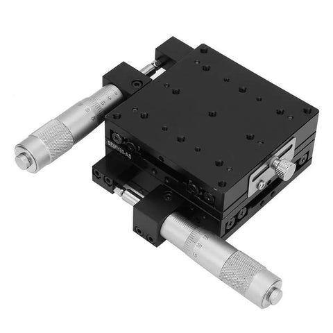 XY Linear Stage 80x80x40mm With Pro Grade Micrometer Manual Precision Translation Cross Roller Bearing Sliding Table