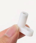 Easy To Use White Plastic L Brackets 100 Pack For Furniture Legs Shelves And DIY Repairs detail view of single bracket corner angle