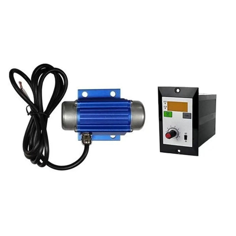 Heavy Duty 30W DC Brushless Vibration Motor 12V 7000RPM with digital speed control panel and wiring for industrial use.
