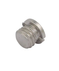 Built Tough M8 X 5.5Mm Stainless Steel Spring Plunger Ball Detent Pin Featuring Slotted Flange Design For Heavy Duty Machinery Setup And Bulletproof Precision Positioning Every Single Time, showing a side view of a stainless steel detent pin.