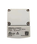 Front view of white electric proportional valve module, model VPPM-6TA-L-1-F-0L2H-S1, with four corner screws.