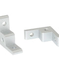 Set Of 4 Aluminum Profile Fasteners For 20 Series T Slot Extrusions, Right Angle Corner Connectors, Silver Anodized Finish visible