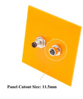 A Code 3 Pin M8 Bulkhead Connector, 3 Pin Male To Female, IP67 Shielded Circular Panel Mount Socket Receptacle installed on panel