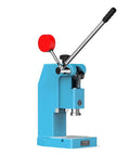 Heavy Duty Cast Iron Manual Arbor Press For Metal Stamping And Bench Top Forming Two Thousand Pound Capacity Punching Machine in blue.