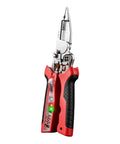 Type C Electrician Pliers With Ncv Detection Power And Charge Cable Tester For Home Repair Circuit Breaker Inspection Multi Function Voltage Check Tool Easy Grip Red Finish showing digital display and heavy duty cutter.