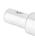 Close-up of Heavy Duty Earth Auger Adapter For Round Shank Drills, Easy Quick Connect From Drill To Auger in metal material.