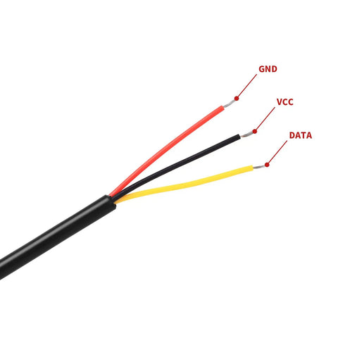 Close-up of Six Pack DS18B20 Temperature Sensor Probes 2M Waterproof Stainless Steel Temperature Probe Kit for Arduino ESP32 Xiao