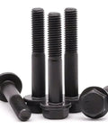 Flanged M8 Hex Bolts 1.25 X 80mm, 8 Pack, Partial Thread, Black Oxide Finish, 10.9 Grade Alloy Steel, Motorcycle And Car Bolt Replacements