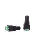 Rock Solid 10 Pack DC 12V Power Connectors 5.5mm X 2.1mm with female terminal block and snap fit housing.