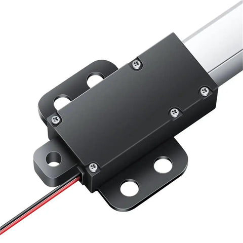 Compact Direct Current Linear Actuator With 6V 12V 24V Options 50mm Stroke 150 mm per sec Speed 15kg Lift Ideal For Cabinets Window Openers Robotics And Home Automation Plug And Play Ready Diy Projects And Smart Home Systems, black metal housing