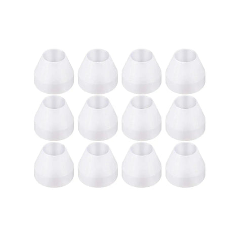 SEIWEI 20 Pack Insulating Pen Bushings Non Stick For CA Finish, 14x11mm 60 Degree Cone Shape Taper, white PE plastic