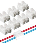 68Pcs Premium Spring Wire Connectors Kit for LED Strip Lights and Electrical Wiring, Quick Spring Terminal Blocks, White