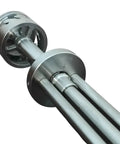 Close-up of Straight Up Heavy Duty French Cruller Plunger Extruder for Commercial Donut Fryers, featuring stainless steel components.
