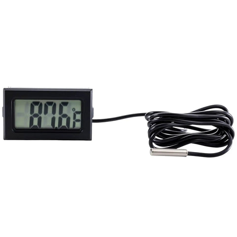 Five Piece Digital LCD Fridge Thermometer Set With Probes Fahrenheit Only Water Temperature Monitoring Minus 50F To 230F Range