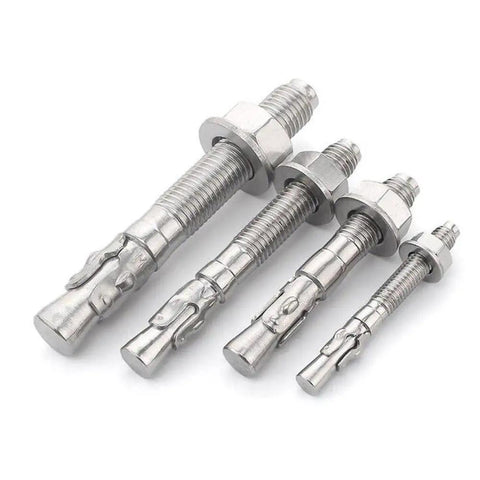 Straight Up Rock Solid Heavy Duty 304 Stainless Steel Stud Expansion Anchor Metric M6 Through M16 Threads Anti Rust Bolt set