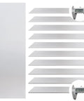 Hella Tough 60 Piece Stainless Steel Shim Stock Assortment Featuring Heavy Duty Metal Strips For Precision Leveling And Gap Adjustment Measuring 2 By 6 Inches on a white background with thickness gauge.