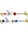 Diagram of Bearing Press And Extraction Tool For The Home Mechanic Gearhead Fits Pivot And Hub Bearings For Quick Fitment And Easy Removal Works With Bearing Kits Sold Separately Durable Bike Maintenance Tool components