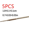 Five Star Watch Movement Winding Stem Tool For ETA 2892A2 Repair, metal tool with dimensions listed, 5 pieces.