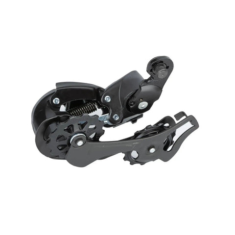 Rear Derailleur RD TY300 6 To 7 Speed Direct Mount For Road And MTB Bikes, long cage, side view against white background.