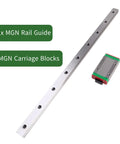 MGN12H 500mm Linear Rail Guide Kit with Carriage Block for DIY 3D Printer and CNC Machine, showing rail and block