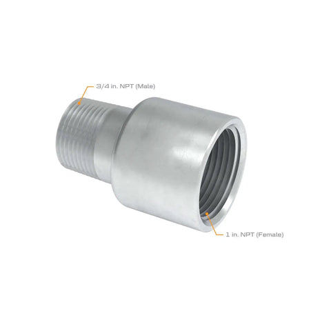 M-180S Fuel Transfer Pump Hose Reducer One Inch Hose To Three Quarters Inch NPT Auto Nozzle Fitting