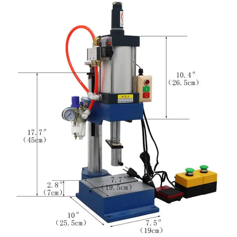 Heavy Duty Pneumatic Punch Press Machine For Sheet Metal Hole Punching, 110V Compressed Air Powered Shop Workhorse, Built Tough With Straightforward Zero Hassle Operation