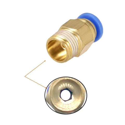Push To Connect Pneumatic Fittings No Fuss 4mm Tube OD To 1/8 Inch G Thread Straight Quick Connect Air Line Connector close-up