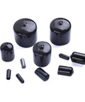 All Purpose Plastic Cap Thread Rubber Stopper Kit With Dope Decorative Covers And O Ring Assortment For Screws Rods Pipes Hangers Wires Fishing Gear DIY Projects And More, black caps and stoppers