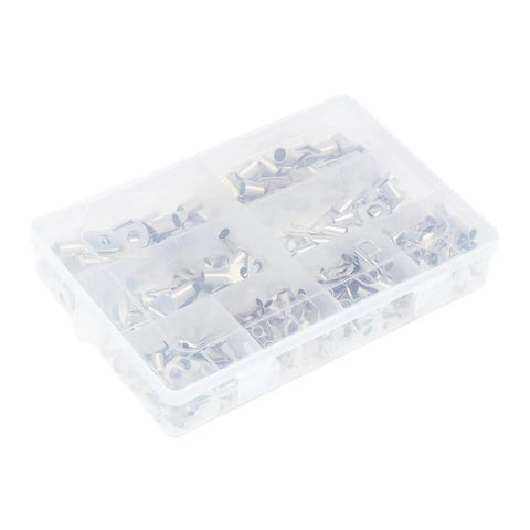 Top Tier 240 Piece Copper Tube Wire Ring Crimp Terminals And Lug Battery Welding Electrical Connectors Kit For Super Smooth Car Installations And Serious DIY Projects. clear plastic case with assorted ring crimp terminals