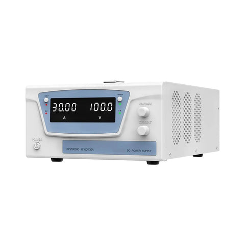 Pro Grade Lab Switching Power Supply 0 To 100V 0 To 30A 3000W Compact 220V Unit, white bench model