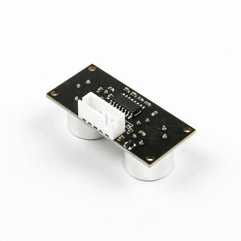 HC-SR04 Ultrasonic Sensor With RGB LED Indicator Module, featuring dual transducers and compact board design.