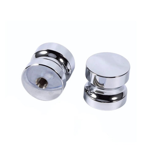 Heavy Duty Aluminum Door Handle For Glass Doors And Cabinets, 1.1 Inch Diameter, Silent Hydraulic Soft Close Buffer, metal finish
