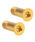 2 Pack Titanium Rear Derailleur Jockey Wheel Bolts M5 X 14.5mm Gold Color Ultra Durable Anti Corrosion Titanium Alloy Pro Grade Bicycle Upgrade