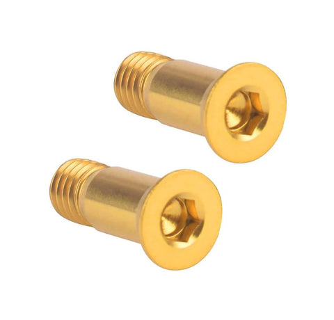 2 Pack Titanium Rear Derailleur Jockey Wheel Bolts M5 X 14.5mm Gold Color Ultra Durable Anti Corrosion Titanium Alloy Pro Grade Bicycle Upgrade
