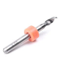 Close-up of a single drill bit from the 10Pcs PCB Micro Drill Bits Set One Eighth Inch Shank Tungsten Carbide Mini Twist Drill Bits For SMT CNC