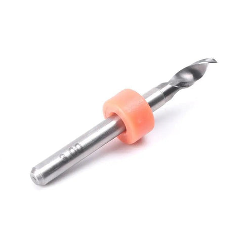 Close-up of a single drill bit from the 10Pcs PCB Micro Drill Bits Set One Eighth Inch Shank Tungsten Carbide Mini Twist Drill Bits For SMT CNC
