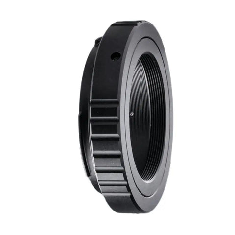 No Nonsense M42 Telescope Camera Adapter For Canon APSC SLRs Heavy Duty Alloy T Ring, rigid aluminum body, side view