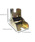 Hella Sturdy Folding Self Locking Hinge With Install Kit 4 Pack 90 Degree Table Leg Support Brackets For Workbenches Garages Beds Boats Tough Zinc Finish, 2.4x2.55x1.7 in