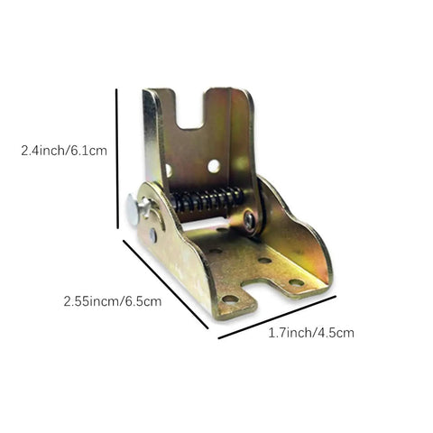 Hella Sturdy Folding Self Locking Hinge With Install Kit 4 Pack 90 Degree Table Leg Support Brackets For Workbenches Garages Beds Boats Tough Zinc Finish, 2.4x2.55x1.7 in