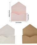 Five Pack Envelope Style Gift Boxes For Flowers And Crafting Parties with dimensions 27cm x 22cm and three colors: pink, white, brown