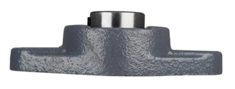 Side view of 15/16 Inch Two Bolt Flange Bearing With Set Screws UCFL205-15 with cast iron housing and grease zerk