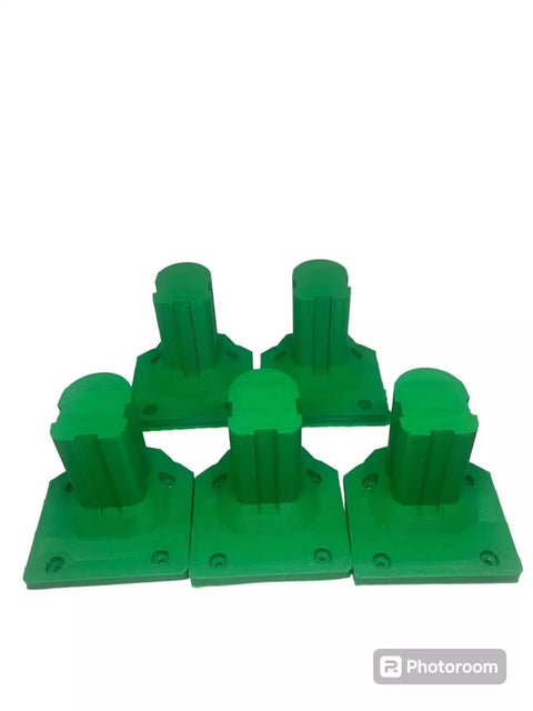Green 10 Pack Tool Holder Organizer Set For 18V Power Tools Space Saving Wall Mountable Storage on flat surface
