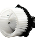 Oe Replace HVAC Blower Motor for Vehicles, white fan blades and black housing, ideal for efficient cabin air conditioning and heating.