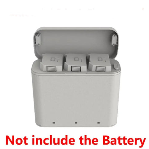 Faith Mini Drone Spare Parts Kit With 3-In-1 Triple Charging Manager showing open hub without batteries