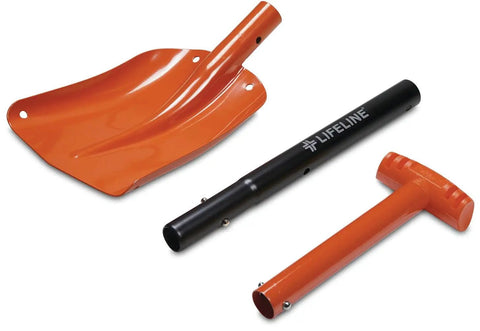 Lightweight Aluminum Collapsible Shovel With 3 Piece Design For Cars Camping And Outdoor Use Red Snow Shovel Adjustable Parts