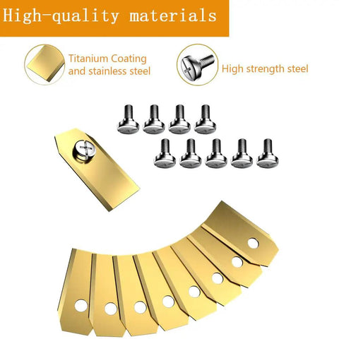 Titanium Coated Replacement Robotic Mower Blades For Husqvarna Automower, Gardena Robot Mower, And Segway Navimow, pack of 30