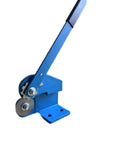 Throatless Sheet Metal Cutter For 16 Gauge Rotary Shear With Serrated Top Cutter And Hardened Edge on blue easy mount base